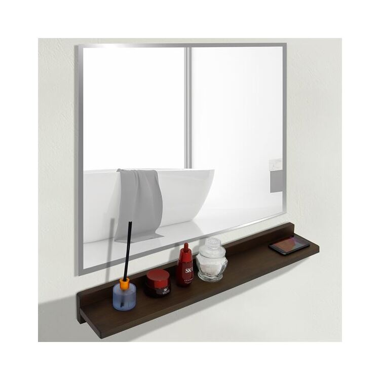 Bellaterra-Home 30" Wireless Charging Shelf and Frameless Mirror Set image - 1