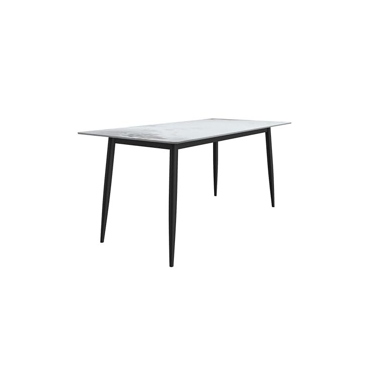Modern Dining Table with Grey Sintered Stone Top & Sturdy Legs image - 1