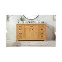 Elegant Decor 60 inch single bathroom vanity in natural wood Thumbnail - 1