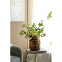 A&B Home Chee Glass Vase - 7.9"Dia. - Brown/Black, Cylindrical Decorative Glass Vase, Glass Planter Holder Vase Thumbnail - 1