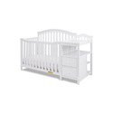AFG Baby Furniture Kali 4-in-1 Convertible Crib and Changer with Toddler Guardrail Gray Thumbnail - 1