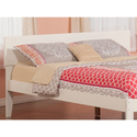 Modern White Hardwood Headboard Tall Adjustable USB Charger - Atlantic Furniture Thumbnail - 1