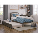 AFI Warren Platform Bed with Twin Extra Long Trundle, XL, Grey Thumbnail - 1