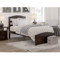 AFI Warren, Solid Wood Platform Bed with Footboard, Twin, Espresso Thumbnail - 1