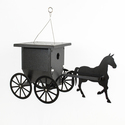 American Furniture Classics Buggy Wren Bird House Model GM36BK Made of High Density Poly Resin Thumbnail - 1