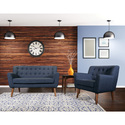 American Furniture Classics OS Home and Office Furniture Model MLL52-M19 Navy Blue Mid Century Love Seat Thumbnail - 1