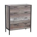 American Furniture Classics OS Home and Office Furniture Model 41104 Four Drawer Chest with Metal Frame and Legs Thumbnail - 1