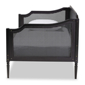 Baxton Studio Hancock Mid-Century Modern Charcoal Finished Wood and Synthetic Rattan Twin Size Daybed Thumbnail - 1