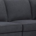 BenJara Reid 120 Inch Modular 4 Seater Sofa, Ottoman, and Throw Pillows, Stone Gray Thumbnail - 1