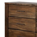 Benjara Tiva 59 Inch Wide 6 Drawer Dresser, Metal Handles, Distressed Oak Brown Thumbnail - 1