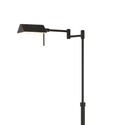 Benjara 10W LED Adjustable Metal Floor Lamp with Swing Arm, Chrome Thumbnail - 1