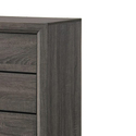 Benjara 5 Drawer Transitional Chest with Chamfered Feet and Curved Handles, Gray Thumbnail - 1