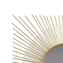 Benjara Round Accent Mirror with Sunburst Design, Gold and Silver Thumbnail - 1