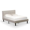 Mid Century Modern Bedroom Set - Mist Beige 2-Piece Furniture Thumbnail - 1