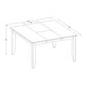 Modern Square Dining Table with Butterfly Leaf - Saddle Brown Thumbnail - 1