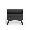 Mid Century Modern Nightstand Black Sustainably Sourced - Alpine Furniture Thumbnail - 1