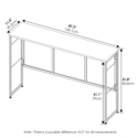 Furinno Riau No Tool Metal Frame Console Table, Sonoma Oak/Black Thumbnail - 1