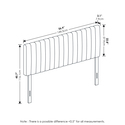 Furinno Roanne Upholstered Tufted Headboard, Glacier, King Thumbnail - 1