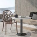 Modern Plastic Dining Chairs - Taupe Color, 32H x 17W - LeisureMod Thumbnail - 1