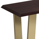 Contemporary Cognac Solid Mango Wood Bench 42" Wide Metal Accent Furniture Thumbnail - 1