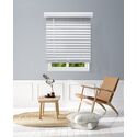 Linen Avenue Cordless Faux Wood Blind White, 23 1/2 W x 48 H Outside Mount Thumbnail - 1