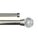 Linen Avenue Cylinder Double Window Curtain Rod Set, 28 to 48-Inch, Polished Nickel Thumbnail - 1