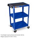 Luxor Adjustable-Height Steel Utility Cart - Royal Blue Thumbnail - 1