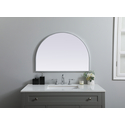 Metal Frame Arch Mirror 33x24 Inch in Silver Thumbnail - 1