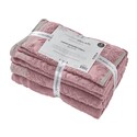 Benjara Noa 6 Piece Soft Egyptian Cotton Towel Set, Solid Damask Pattern, Dark Gray Thumbnail - 1