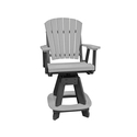 American Furniture Classics Model 130-C-LGB Counter Height Swivel Arm Chair in Light Gray on a Black Base Thumbnail - 1
