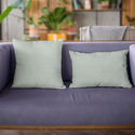 Luxury Aqua Velvet Throw Pillow - Handmade in USA with Hypoallergenic Down Fill Thumbnail - 1