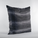 Luxury Faux Fur Throw Pillow Black Graphite Double Sided Handmade USA Thumbnail - 1