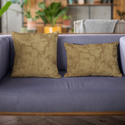Luxury Burnished Bronze Hidden Map Textured Ground Cloth Pillow Thumbnail - 1