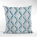 Plutus Brands Light Blue Diamond Animal Faux Fur Luxury Throw Pillow Thumbnail - 1