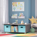 RiverRidge Kids 6 Cubby Storage Activity Table ? Gray Thumbnail - 1