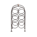 The Urban Port 20 Inch Industrial Wine Rack Holder, Arched Iron Frame, 6 Bottle Storage, Gunmetal Gray Thumbnail - 1