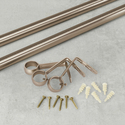 Adjustable Brass Wood and Marble Curtain Rod Set - Umbra Thumbnail - 1