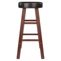 Winsome Maria 2-Pc Cushion Seat Counter Stool Set, Espresso and Walnut Thumbnail - 1