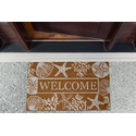 Welcome Coir Doormat 18x30 inches White Rubber Base - Dii - Thumbnail 6