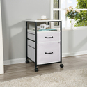 Naomi Home Evelyn Rolling Fabric Cabinet Thumbnail - 1