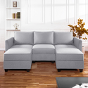 U Shaped Sectional Sofa, Elizabeth Naomi Home Thumbnail - 1