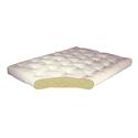 4" All Cotton #604 21X39 Twin Loveseat Ottoman Tan Microfiber Futon Mattress Thumbnail - 1