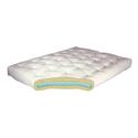 6" Single Foam & Cotton #605 King Blue Microfiber Futon Mattress Thumbnail - 1