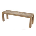 Alpine Furniture Aiden Dining Bench - Rustic Weathered Brown - Thumbnail 2