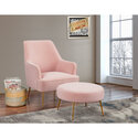 Pink Footstool with Gold Legs for Sale Online - Alpine Furniture Thumbnail - 1