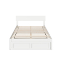 AFI Boston Full Bed with Foot Drawer in Walnut Thumbnail - 1