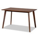 Baxton Studio Britte Mid-Century Modern Transitional Walnut Brown Finished Rectangular Wood Dining Table Thumbnail - 1