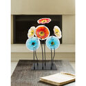 Dale Tiffany 6-Piece Flower Garden Handcrafted Art Glass Decor With Stand Thumbnail - 1