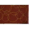 EORC Red Handwoven Wool Contemporary Modern Flat Weave Rug, 6' x 8' Thumbnail - 1