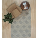 EORC LIGHT BLUE Hand-Tufted Wool Contemporary Modern Weave Rug, 5' x 8' Thumbnail - 1
